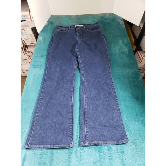 Levis 512 Jeans Size 10 Short Womens Blue Pants Ladies Mid Rise Slimming Bootcut - Picture 1 of 15